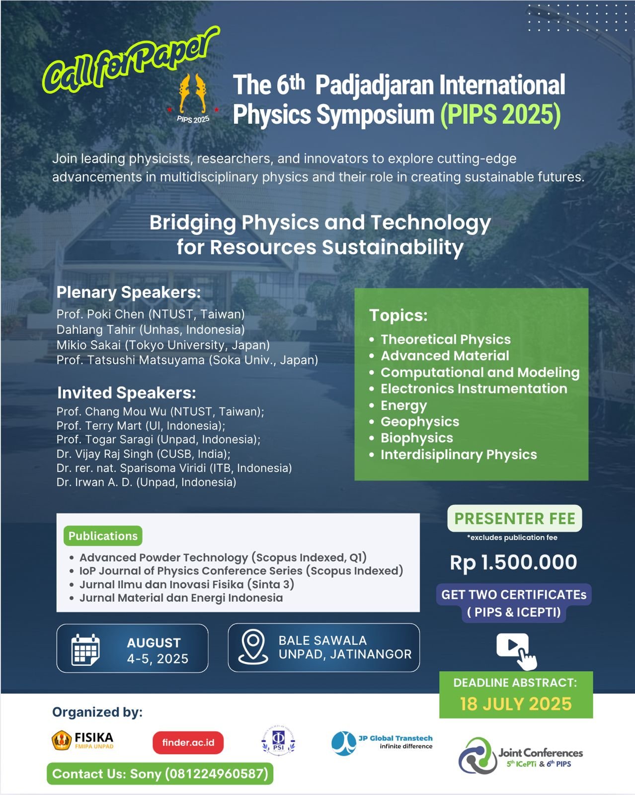PIPS 2025 - Powder Innovation and Processing Symposium conference poster focusing on latest developments in powder technology and manufacturing